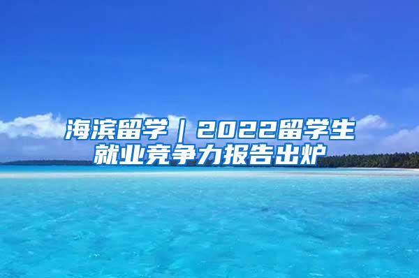 海滨留学｜2022留学生就业竞争力报告出炉
