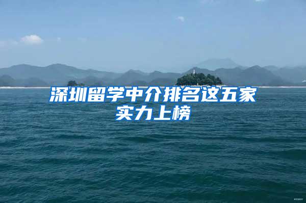 深圳留学中介排名这五家实力上榜