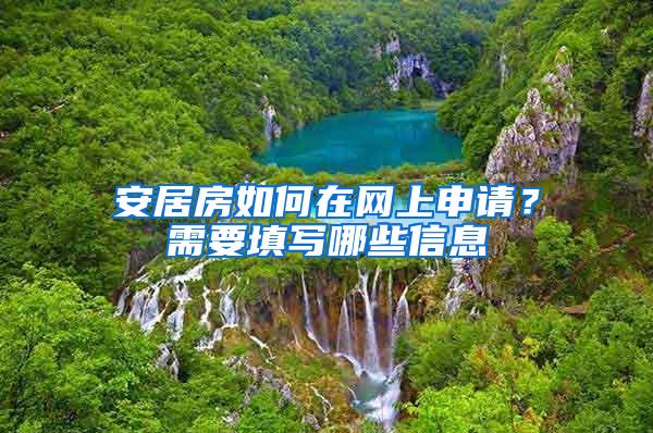 安居房如何在网上申请？需要填写哪些信息