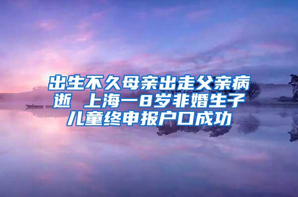 出生不久母亲出走父亲病逝 上海一8岁非婚生子儿童终申报户口成功