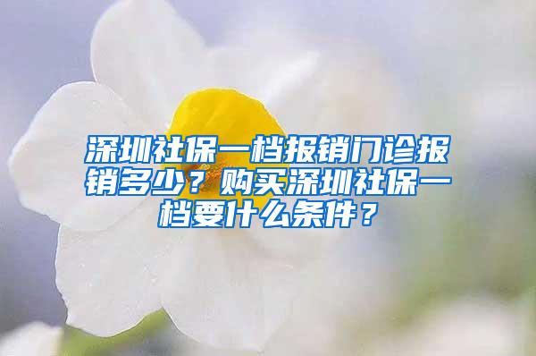 深圳社保一档报销门诊报销多少？购买深圳社保一档要什么条件？