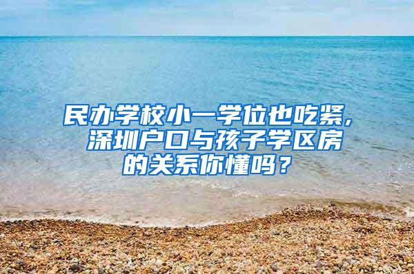 民办学校小一学位也吃紧, 深圳户口与孩子学区房的关系你懂吗？