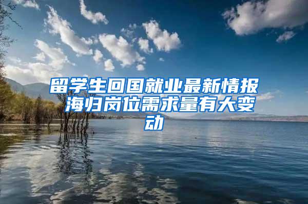 留学生回国就业最新情报 海归岗位需求量有大变动