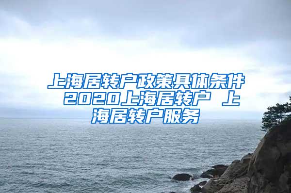 上海居转户政策具体条件 2020上海居转户 上海居转户服务