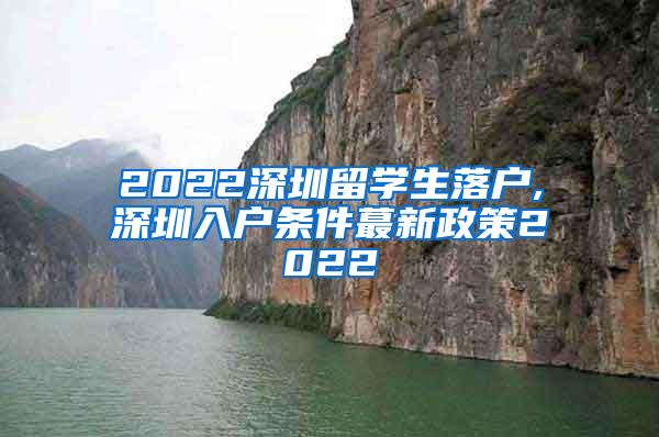 2022深圳留学生落户,深圳入户条件蕞新政策2022