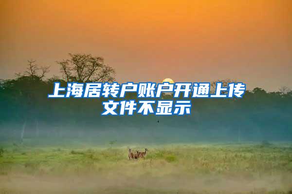 上海居转户账户开通上传文件不显示