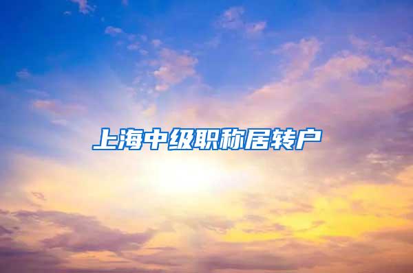 上海中级职称居转户