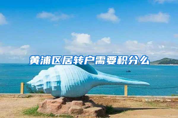 黄浦区居转户需要积分么
