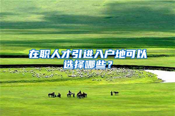 在职人才引进入户地可以选择哪些？