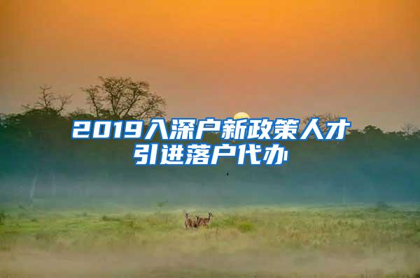 2019入深户新政策人才引进落户代办