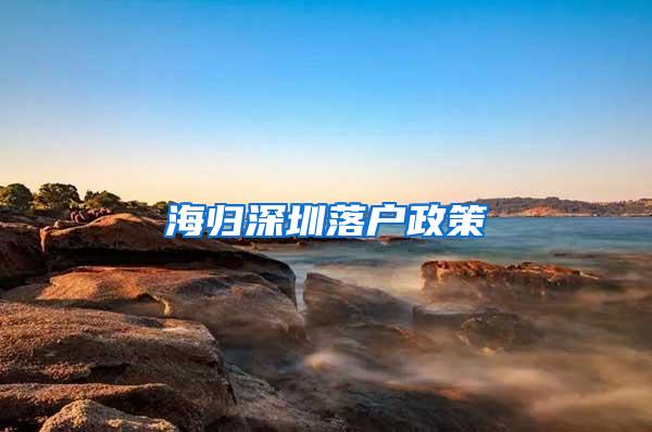 海归深圳落户政策