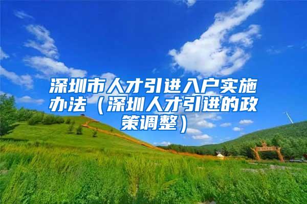 深圳市人才引进入户实施办法（深圳人才引进的政策调整）