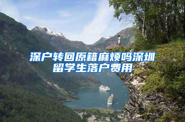 深户转回原籍麻烦吗深圳留学生落户费用