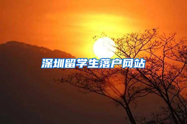 深圳留学生落户网站