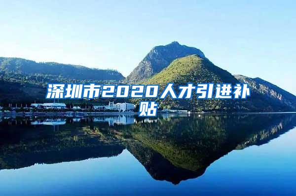 深圳市2020人才引进补贴