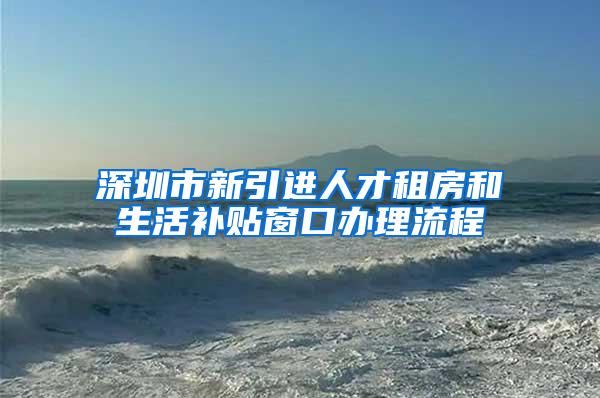 深圳市新引进人才租房和生活补贴窗口办理流程