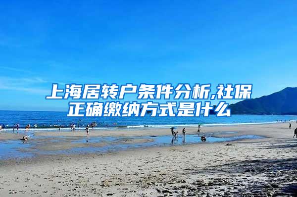 上海居转户条件分析,社保正确缴纳方式是什么