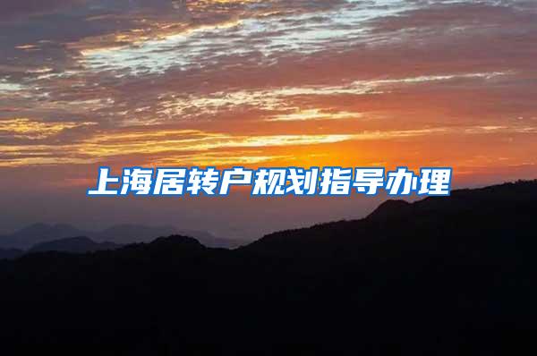 上海居转户规划指导办理