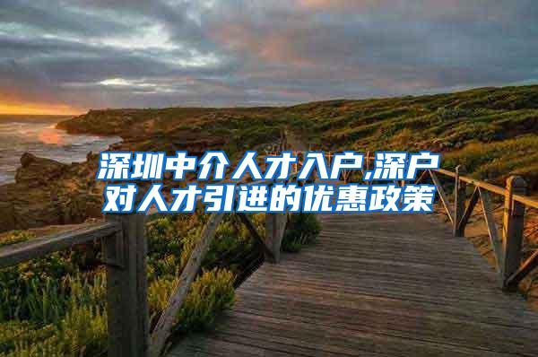 深圳中介人才入户,深户对人才引进的优惠政策