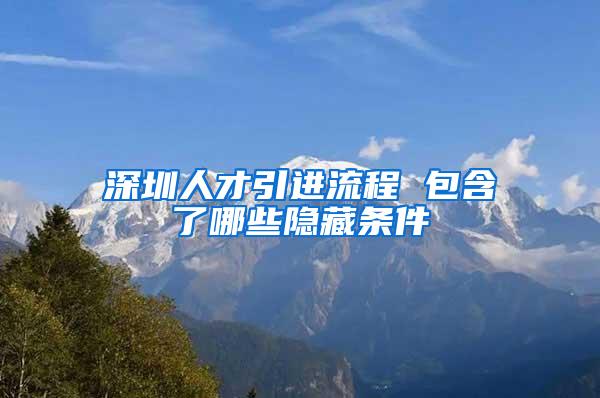 深圳人才引进流程 包含了哪些隐藏条件