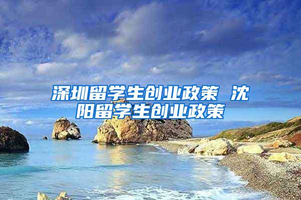 深圳留学生创业政策 沈阳留学生创业政策