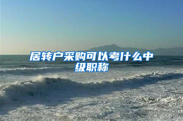 居转户采购可以考什么中级职称