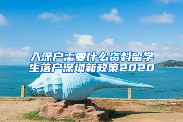 入深户需要什么资料留学生落户深圳新政策2020