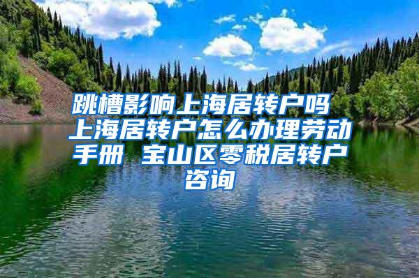 跳槽影响上海居转户吗 上海居转户怎么办理劳动手册 宝山区零税居转户咨询