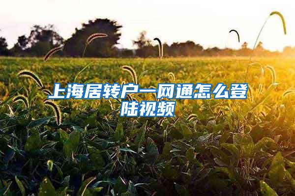 上海居转户一网通怎么登陆视频