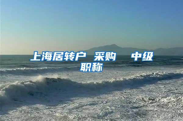 上海居转户 采购  中级职称