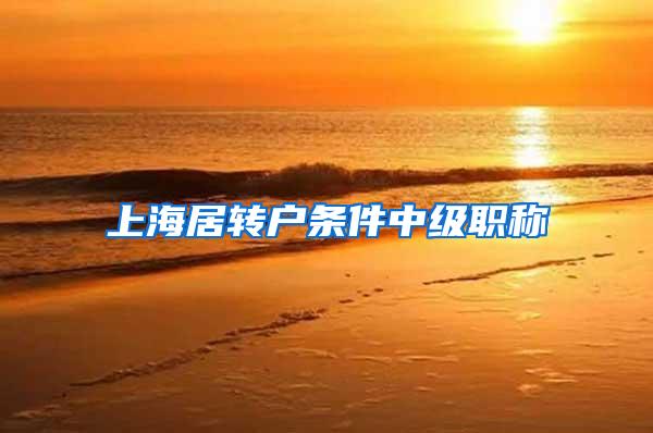 上海居转户条件中级职称
