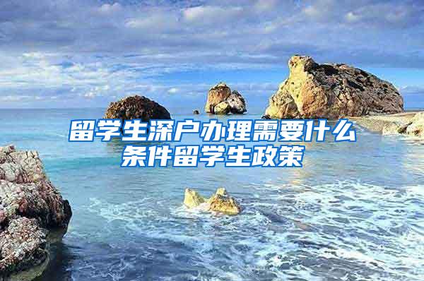 留学生深户办理需要什么条件留学生政策