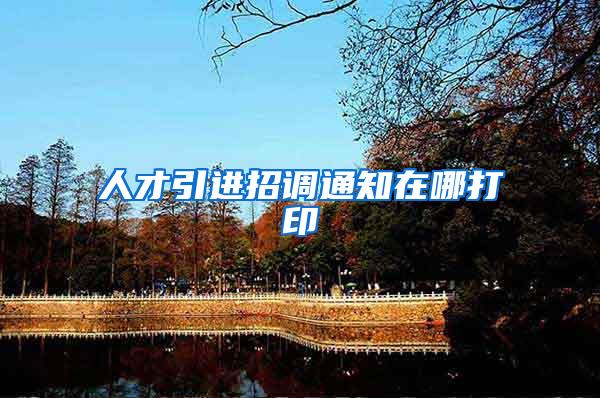 人才引进招调通知在哪打印