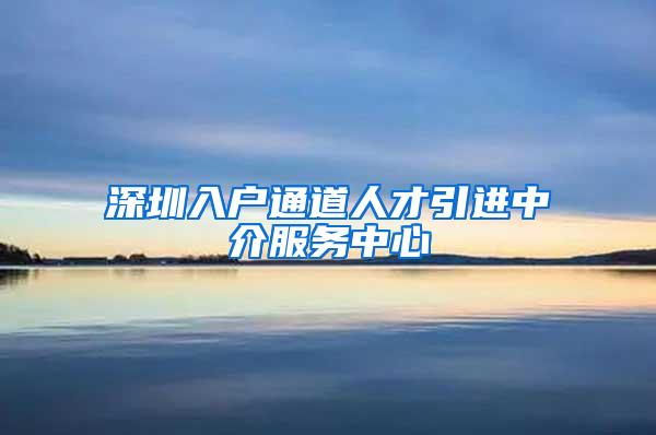 深圳入户通道人才引进中介服务中心