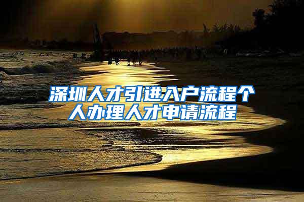 深圳人才引进入户流程个人办理人才申请流程
