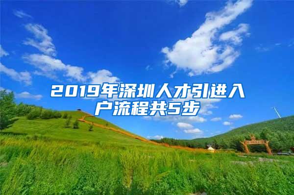 2019年深圳人才引进入户流程共5步