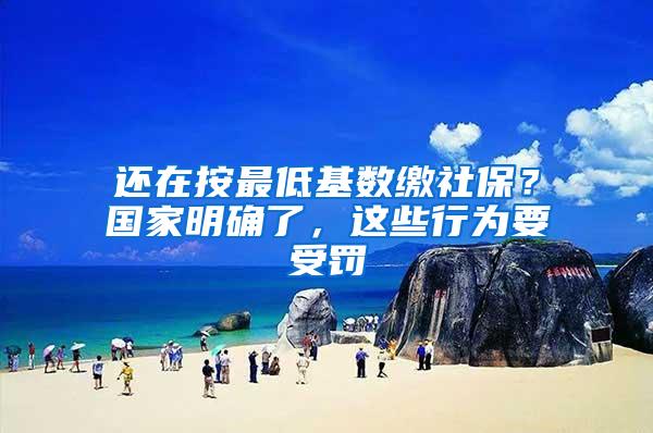 还在按最低基数缴社保？国家明确了，这些行为要受罚