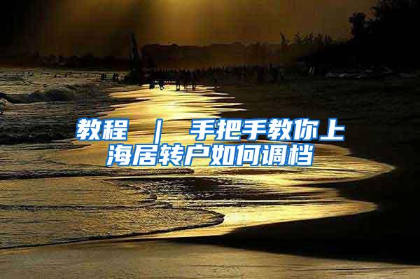 教程 ｜ 手把手教你上海居转户如何调档