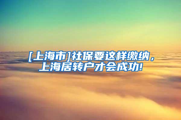 [上海市]社保要这样缴纳，上海居转户才会成功!