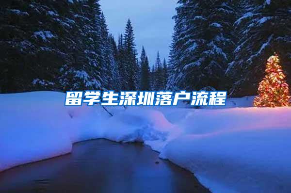 留学生深圳落户流程