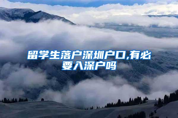 留学生落户深圳户口,有必要入深户吗
