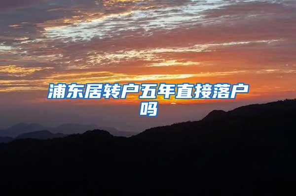 浦东居转户五年直接落户吗