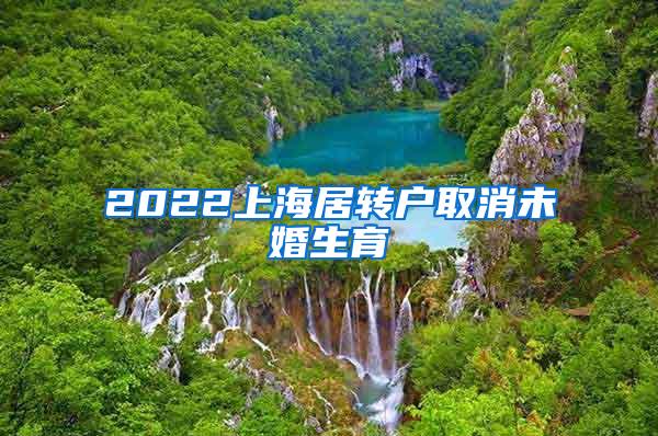 2022上海居转户取消未婚生育