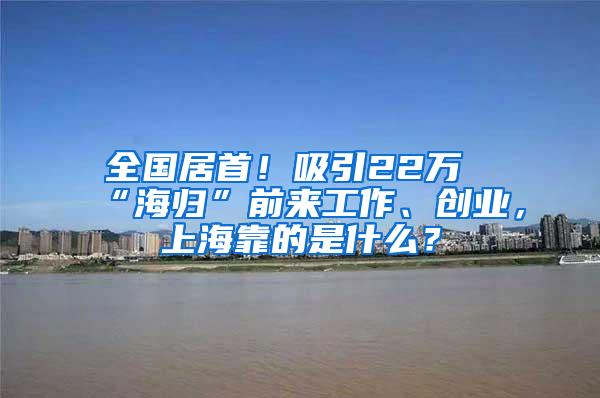 全国居首！吸引22万“海归”前来工作、创业，上海靠的是什么？