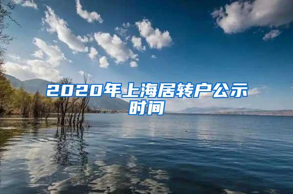 2020年上海居转户公示时间