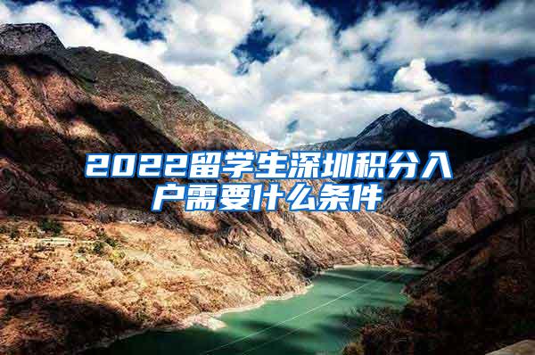 2022留学生深圳积分入户需要什么条件