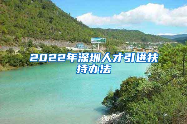 2022年深圳人才引进扶持办法