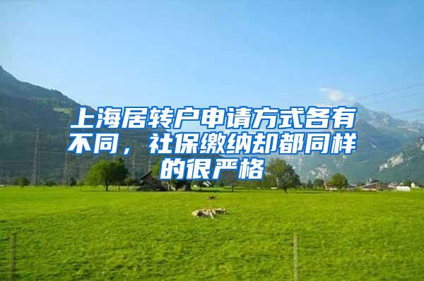 上海居转户申请方式各有不同，社保缴纳却都同样的很严格