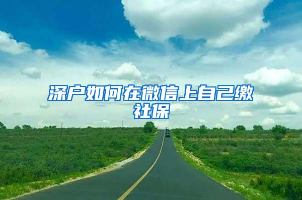 深户如何在微信上自己缴社保