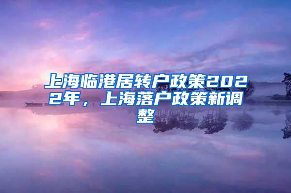 上海临港居转户政策2022年，上海落户政策新调整
